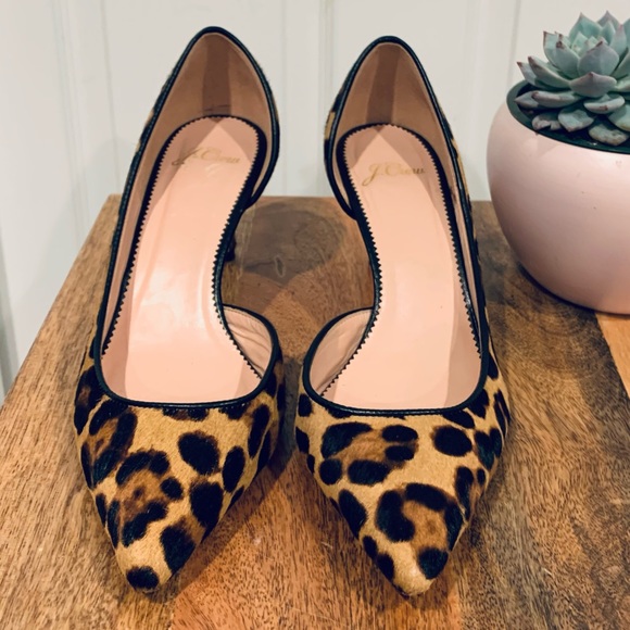 J. Crew Lucie leopard calf hair d’orsay Heels 8 - Picture 7 of 11